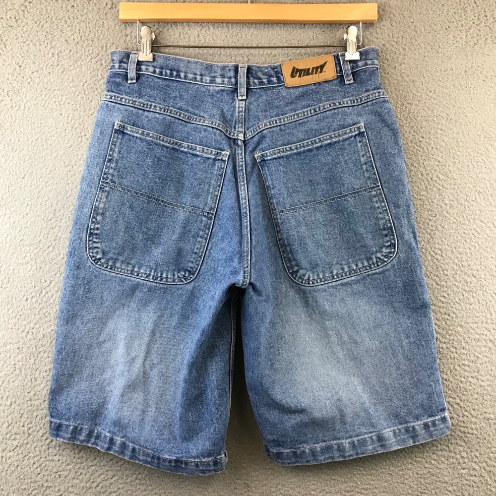 Vintage y2k Utility Denim Shorts Men's Size 34 Blue Jean Shorts jolt